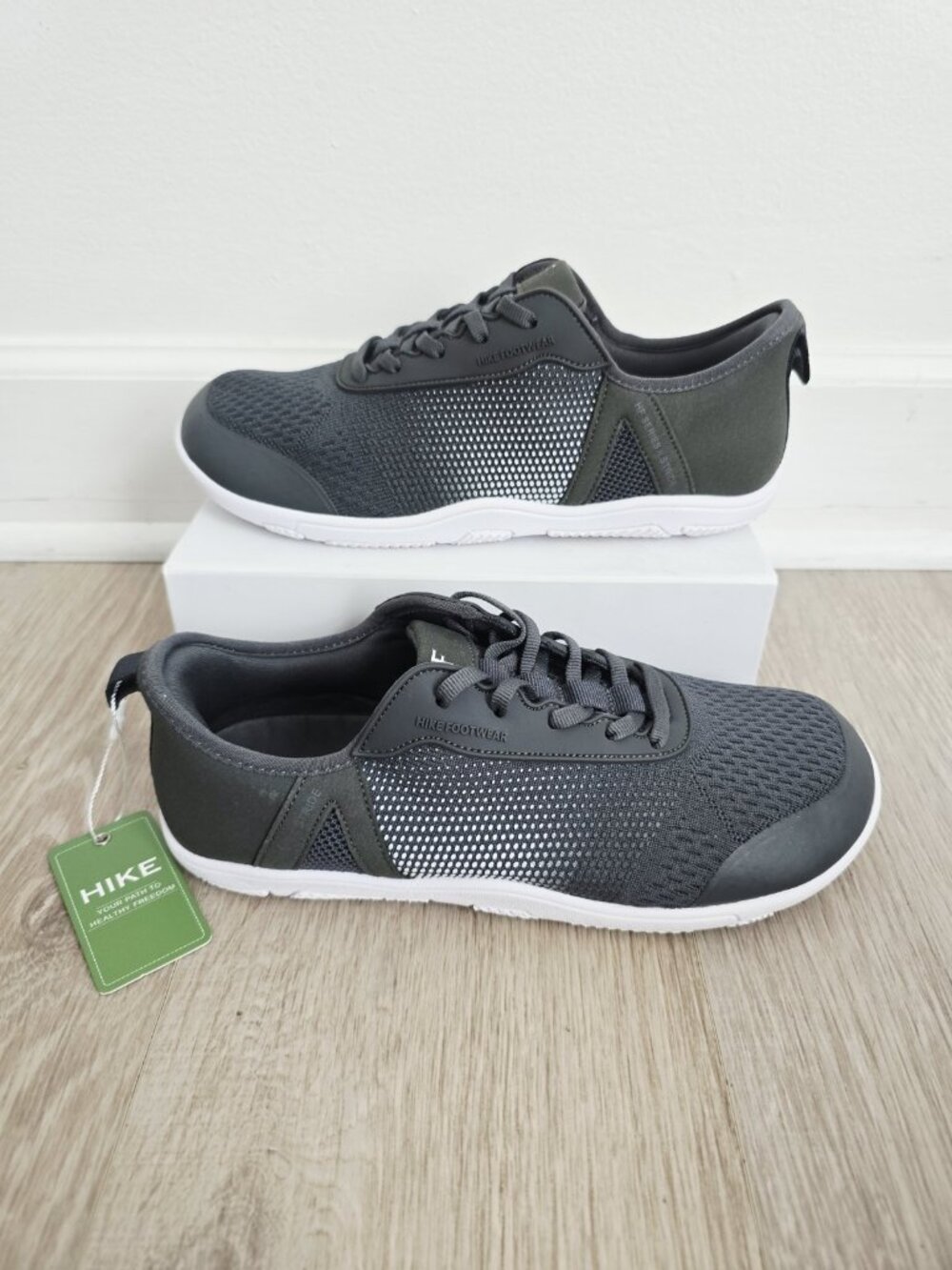 Hike HF Stride Grey Barefoot Walking Shoes Womens 10 10.5 - Mens 8 8.5